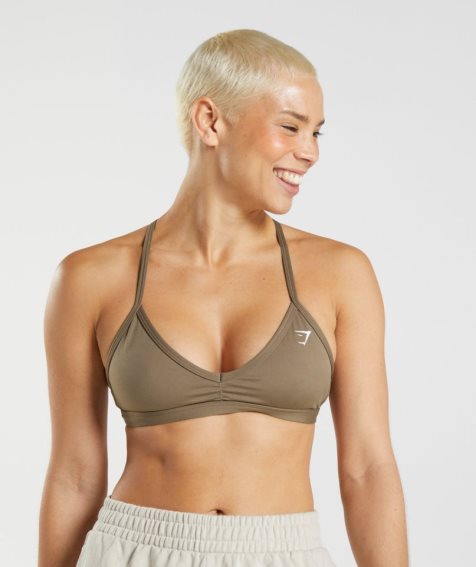 Staniki Sportowe Gymshark Minimal Damskie Brązowe | PL 847VAO